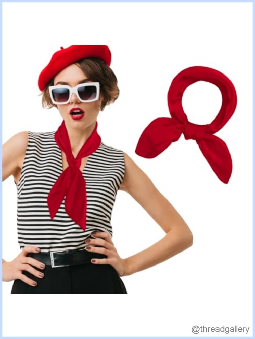 Women Silk Feeling Satin Square Scarf 23.5 Inch Breathable Soft Handbag